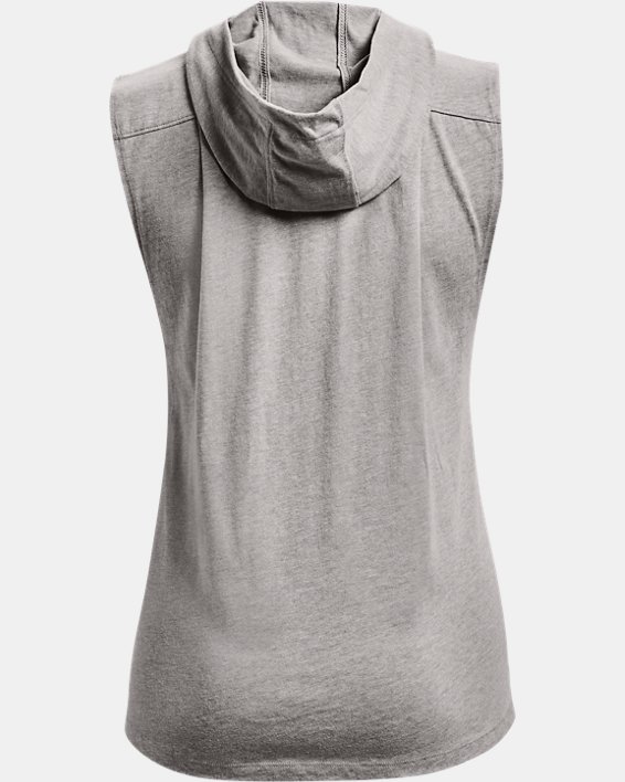 Women's Project Rock Graphic Hooded Tank, Gray, pdpMainDesktop image number 5